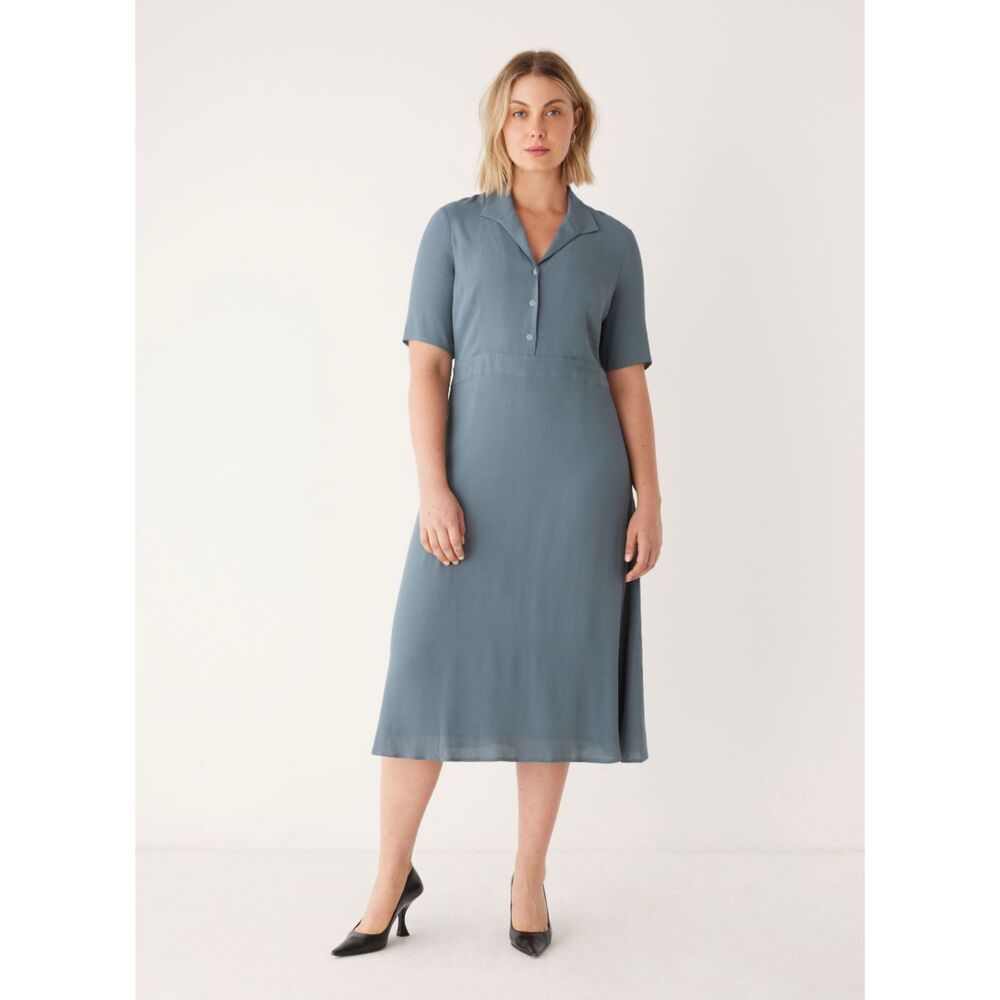 Frank & Oak - The Fluid Poet Collar Long Dress - Medium - NWT